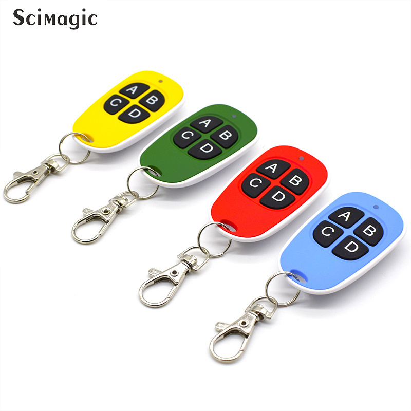 433.92Mhz Remote Emergency Door Opener Fixed Code Handheld Transmitter 1/2/3/4 Control Button Lighting Yellow/Red/Blue/Green