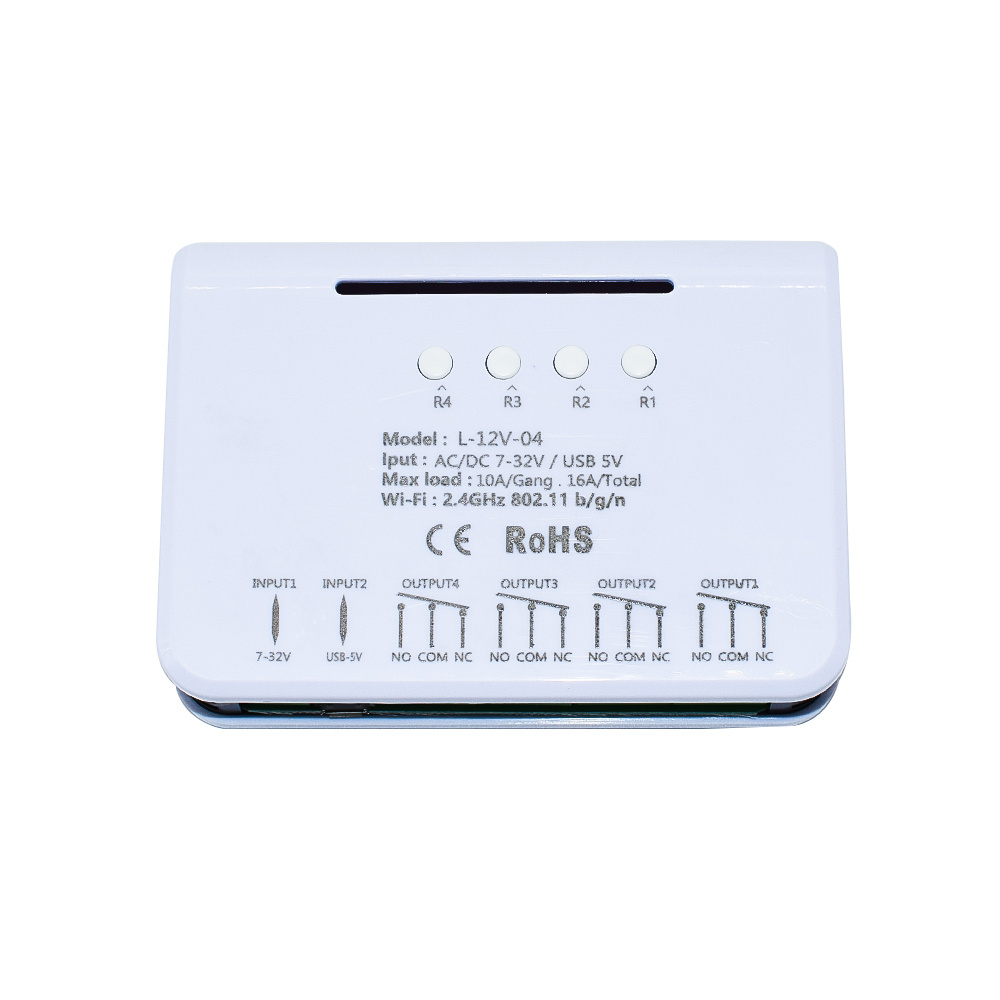 SMG-E0304 EWelink 4CH Smart Wireless Switch 7-32V 12V 24V WiFi Relay Module RF Smart Home APP Remote Control