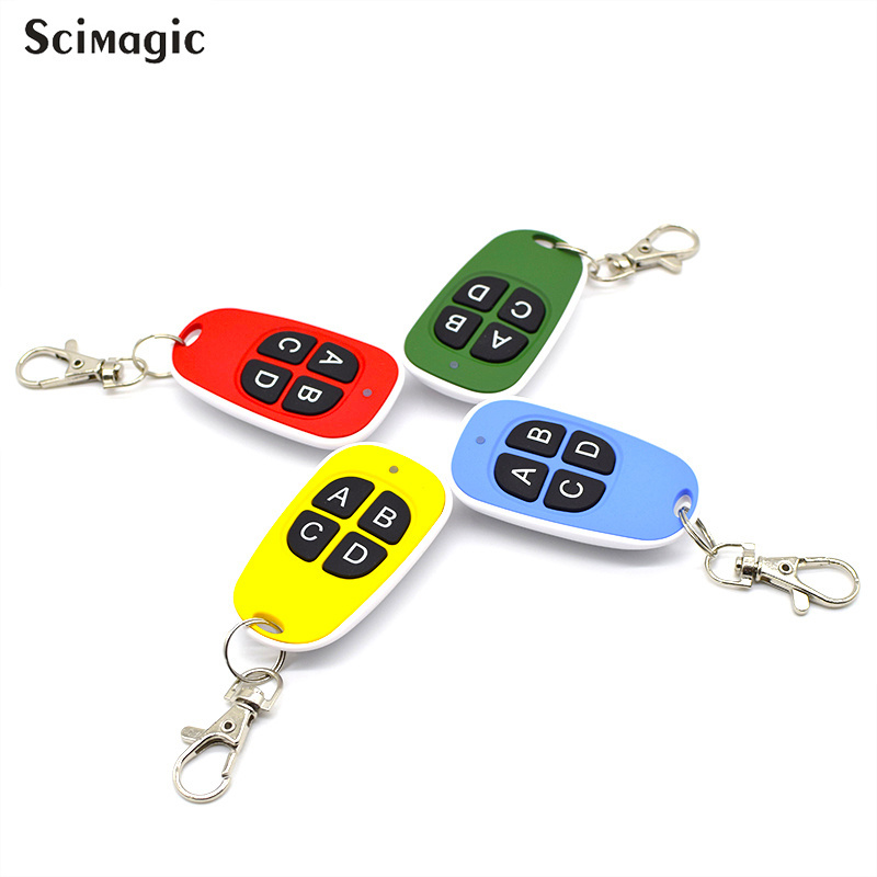 433.92Mhz Remote Emergency Door Opener Fixed Code Handheld Transmitter 1/2/3/4 Control Button Lighting Yellow/Red/Blue/Green