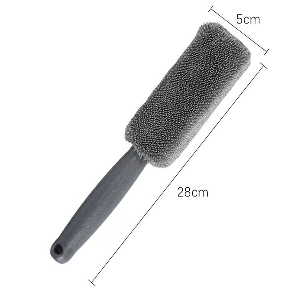 Plastic Handle Auto Car Cleaner Brush Microfiber Rim wheel cleaning brush tire clean brush