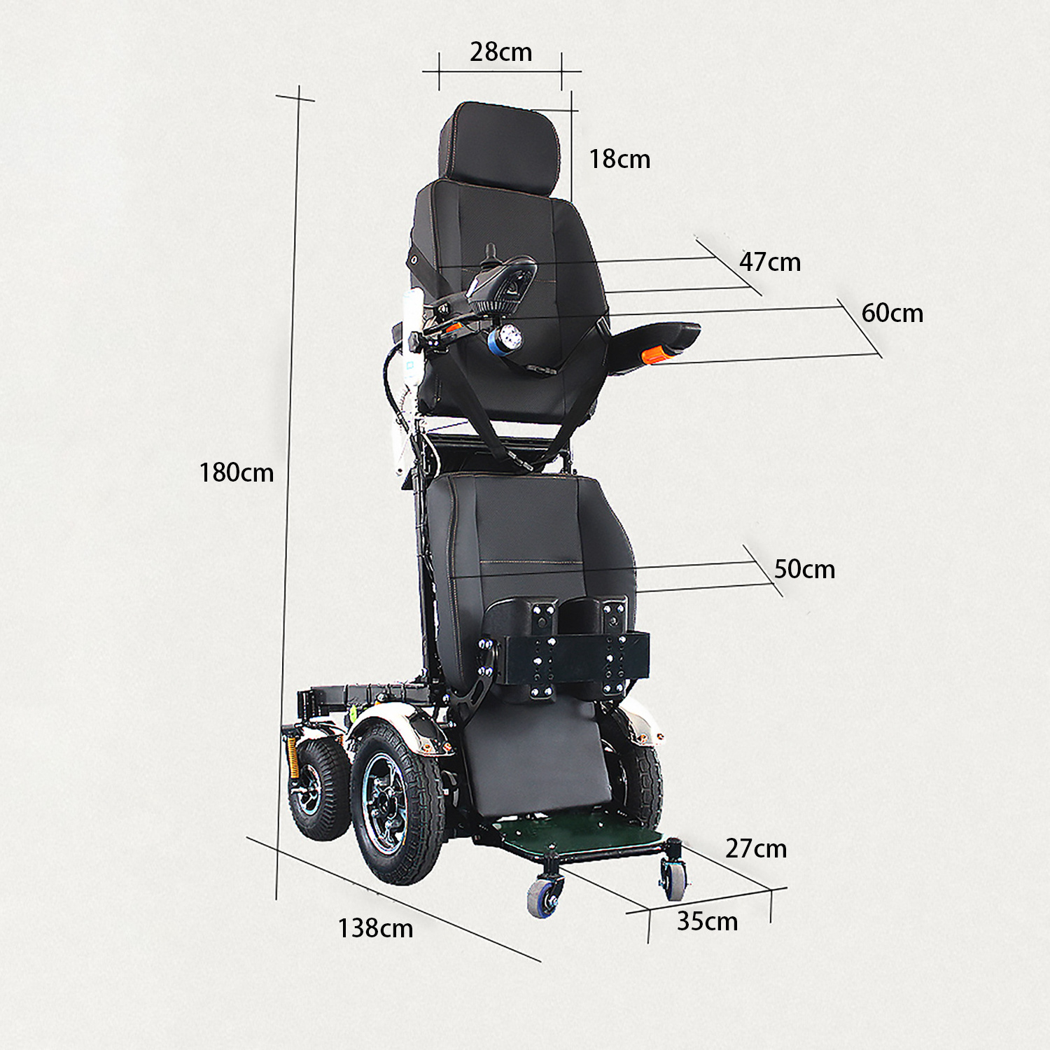 Recline wheelchair standing wheelchair folding electric standing up wheelchair for disabled