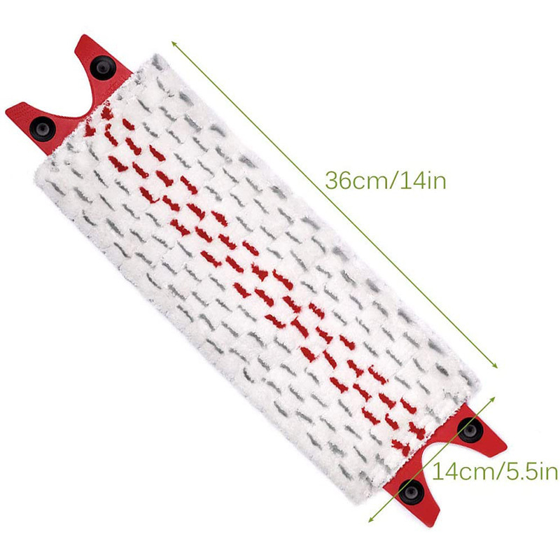 Hot Selling Microfiber 36*14cm Washable Microfiber Mop Pad Red White Reusable Mop Head Refill Microfiber Mop