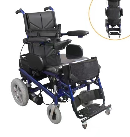 Recline wheelchair standing wheelchair folding electric standing up wheelchair for disabled