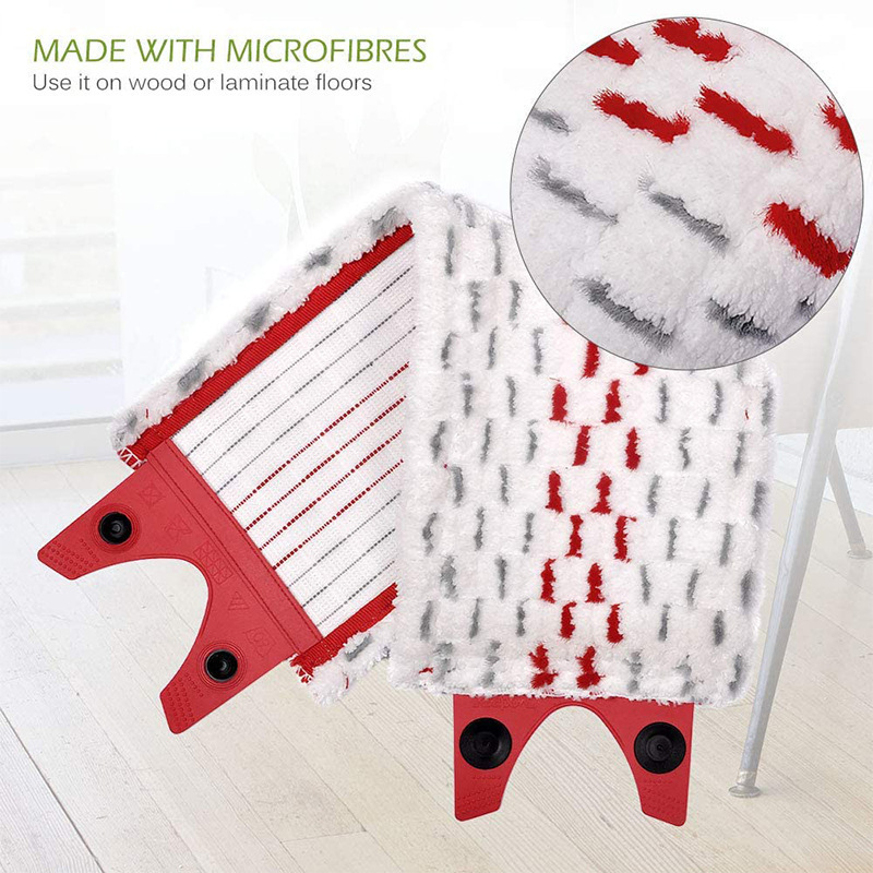 Hot Selling Microfiber 36*14cm Washable Microfiber Mop Pad Red White Reusable Mop Head Refill Microfiber Mop