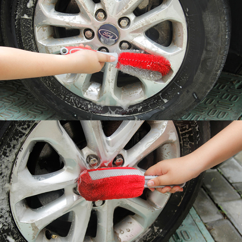 Red Color Car Cleaning Brush for Drill Tools Kit with Car Detailing Brush Set