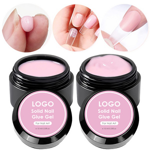 Customize multiple functions strong sticky nail adhesive colorful solid nail tip glue gel