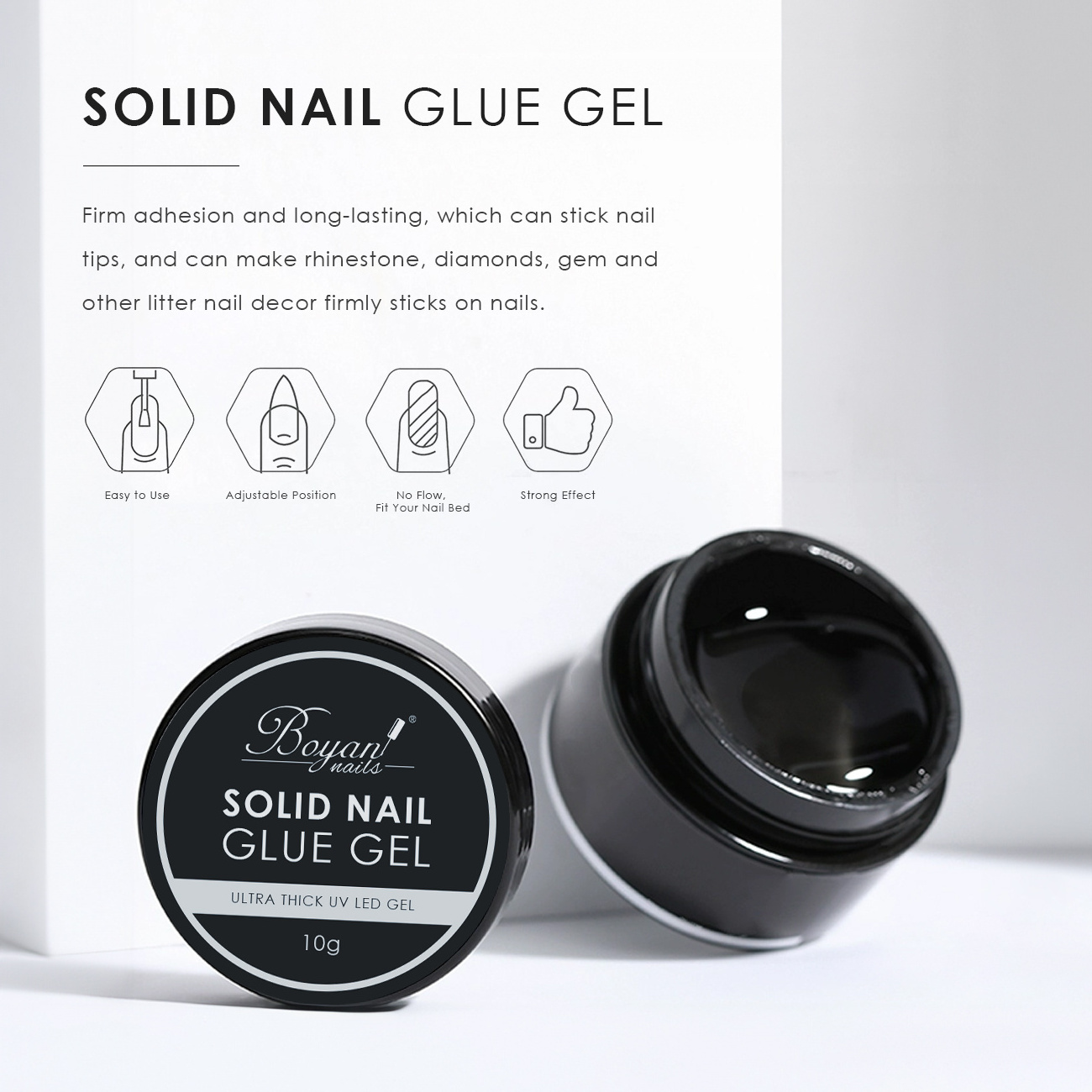 5g/15g 6 IN 1 Gel x nail glue  soak off UV gel polish private label high quality solid nail glue gel for wholesale