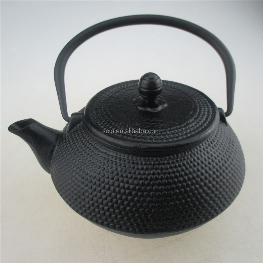 enamel Chinese cast iron teapot, laser logo cast iron teapot, cast iron kettle