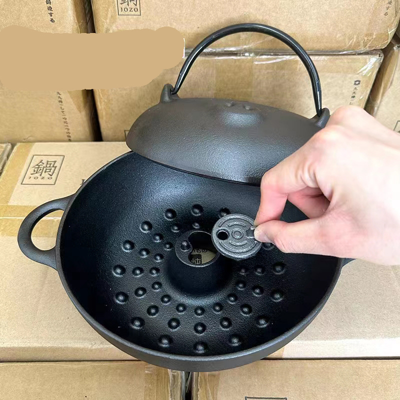 pre-seasoned  cast iron pot , roasted sweet potato pot