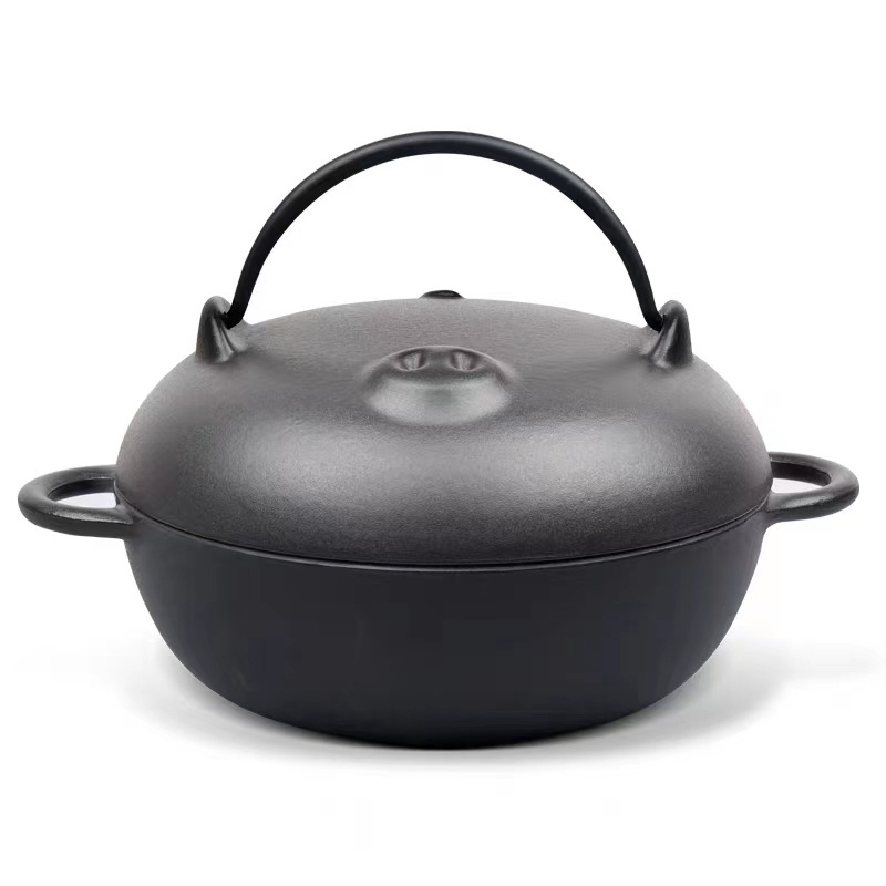 pre-seasoned  cast iron pot , roasted sweet potato pot