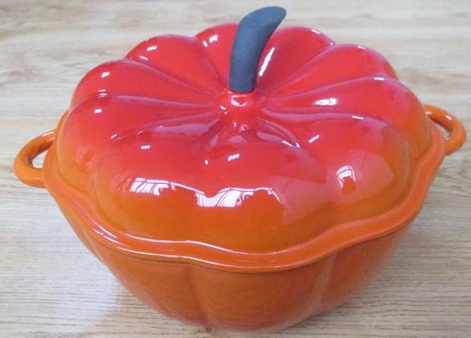 color enamel cast iron pumpkin pot for home cooking