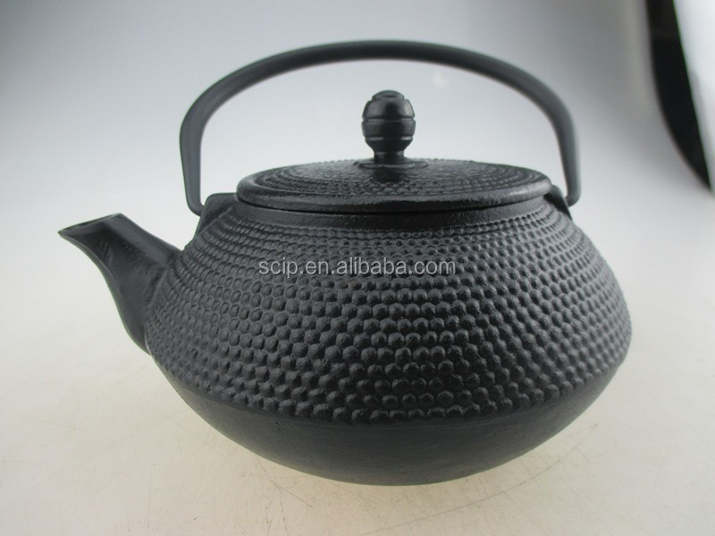 enamel Chinese cast iron teapot, laser logo cast iron teapot, cast iron kettle