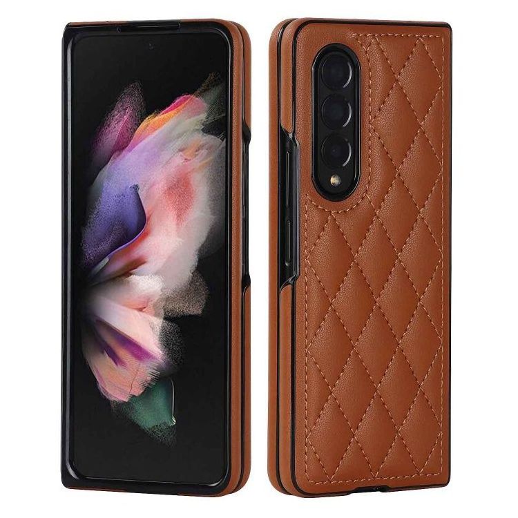 For Samsung Z Fold 5 Leather Case Plaid Phone Case Cover For Samsung Galaxy Z Fold 4 5g Folding Screen Z Fold 3 Leather case