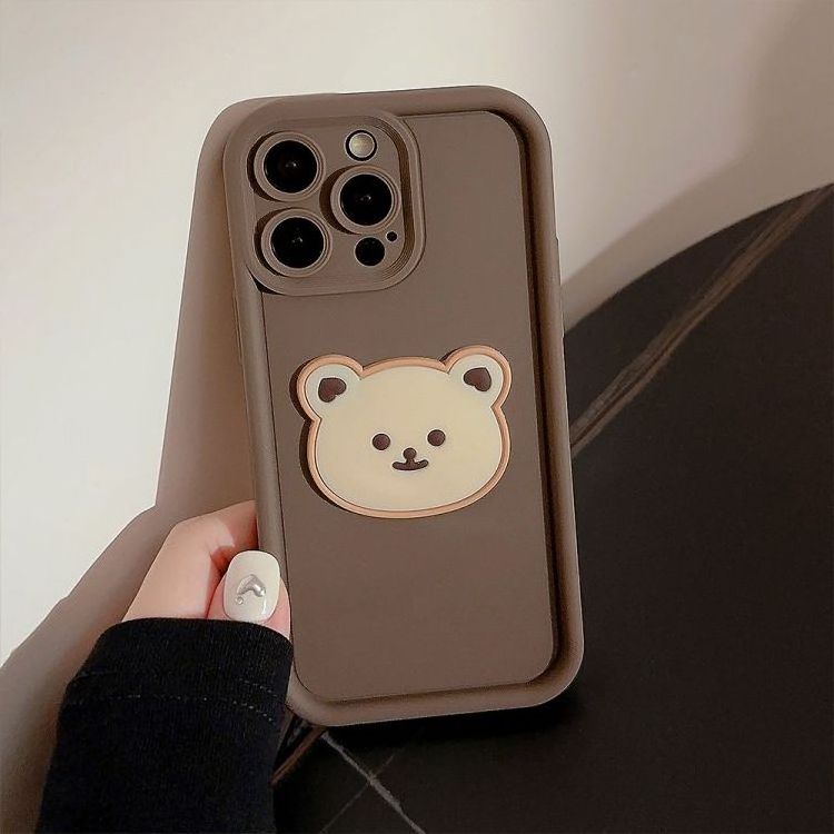 For iPhone 15 phone case for iPhone 14 13 12 11 Pro Max 3D teddy bear cartoon full case