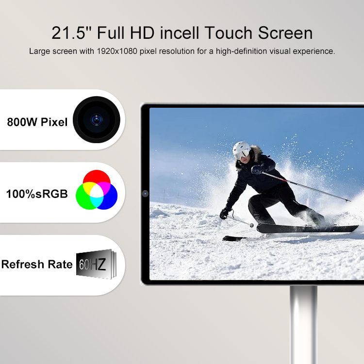 Jc Screen Rollable Smart Touch Screen With 4hr Battery Portable Lcd Touch Screen Smart Android Tv 21 Inch Stand By Me Tv