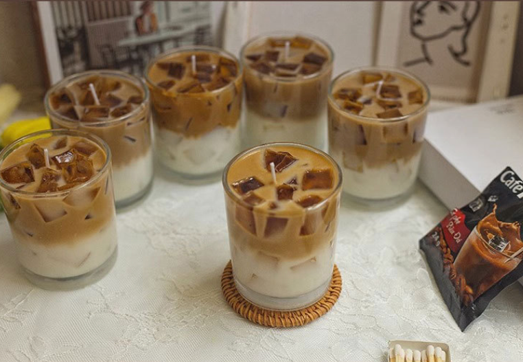 Coffee Drink Beverage Aroma Soy Wax Luxury Custom Birthday Soy Wax Wedding Decoration Valentines Day Glass Jar Scented Candles