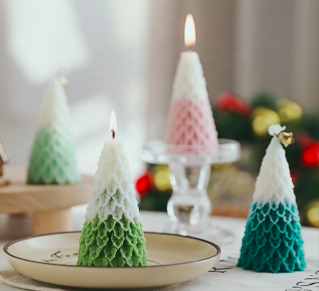 Christmas Custom Wholesale Small Mini Nordic Soy Tree Shape All Natural Cheap Make Scented Candles