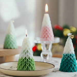 Christmas Custom Wholesale Small Mini Nordic Soy Tree Shape All Natural Cheap Make Scented Candles