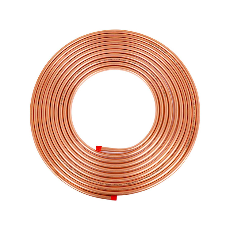 Wholesale  1/4 3/8 7/8 C10100 flexible seamless round shape 12 inch heat insulated copper tubing/copper tube/copper pipes