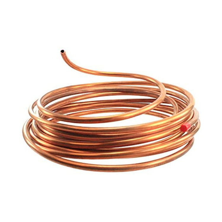 Wholesale  1/4 3/8 7/8 C10100 flexible seamless round shape 12 inch heat insulated copper tubing/copper tube/copper pipes