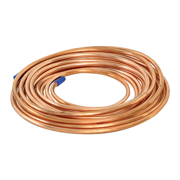 Wholesale  1/4 3/8 7/8 C10100 flexible seamless round shape 12 inch heat insulated copper tubing/copper tube/copper pipes