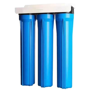 3 Stage 20'' Water Filter Cartridge Housing For Drinking Water Purifier 20 inch triple stage plastic Home pure water filter