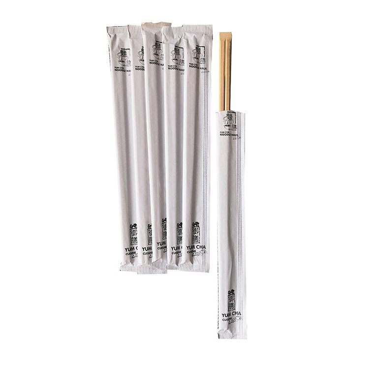 Custom 100% Natural Biodegradable Recyclable Wood Disposable Chopsticks With Personalized Packing