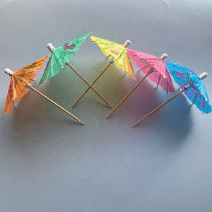 New Umbrella Flag Sticks Customized Hot Sale Eco Factory Direct Cocktail Umbrella Toothpicks for Drinks