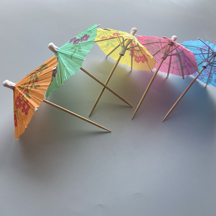 New Umbrella Flag Sticks Customized Hot Sale Eco Factory Direct Cocktail Umbrella Toothpicks for Drinks