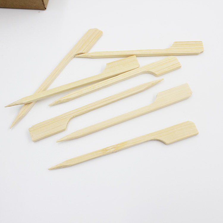 9cm/ 12cm 1000Pcs Bamboo Paddle Skewers Barbecue Bamboo Skewers Cocktail Sticks for Barbeque Kebabs Cocktails Buffets Party