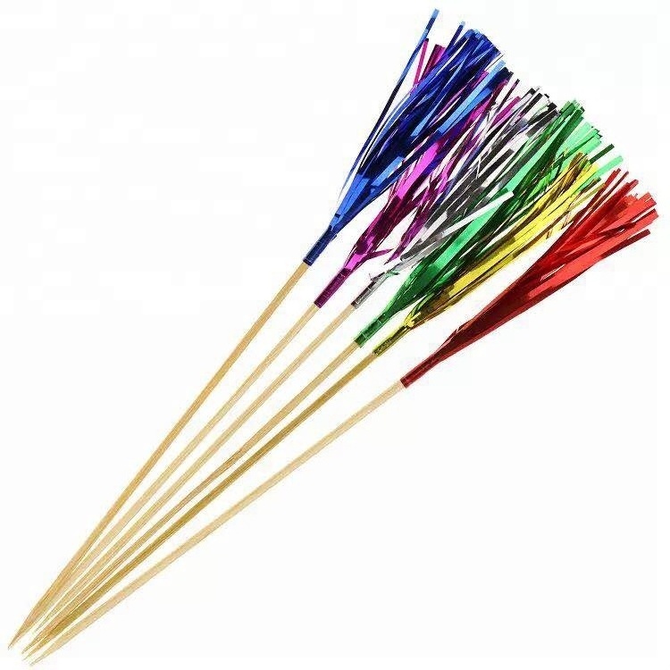 OEM Safe Pick Party Decoration Umbrella Wood Disposable Cocktail Picks