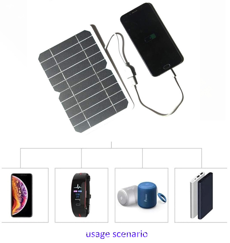 Mobile Energy Device Portable USB Port Camping Hiking Small Solar Panels 6V 9V 12V 5W 10W 12W 15W 20W Solar Panel Power Charger