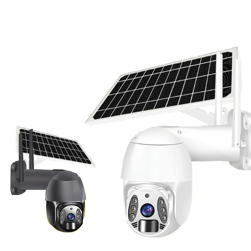 6 Wholesale Price Dual Lens V380 Outdoor Solar Weather pProof SIM Card Intelligent Care Home Low-Power Solar Camera