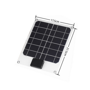 12V Polycrystalline USB Power Portable Adhesive Cycle Camping Solar Cell Phone Charger 20W Solar Panel