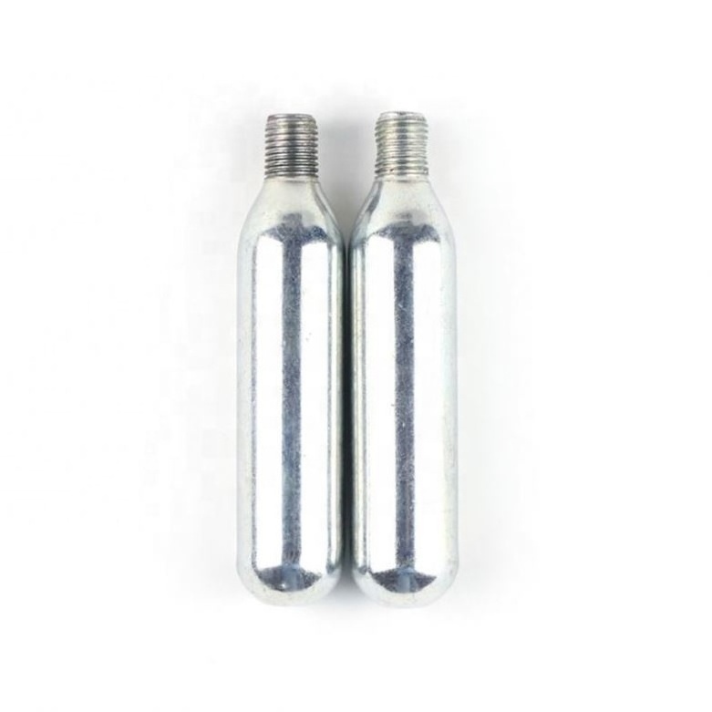 Stainless Steel 14cc 12 Gram CO2 Cartridge/Cylinder With 3/8-24UNF screw Neck For Lifesaving Band/Bracelet