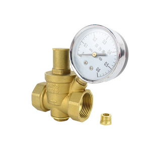 Factory Supply DN20  Brass Low Pressure Relief Reducing Regulator Valve with Gauge