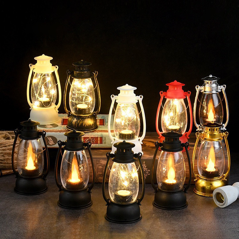 Retro Horselight LED Electronic Candle Lamp Retro Wind Lantern Simulation Portable Lamp Creative Gift Factory