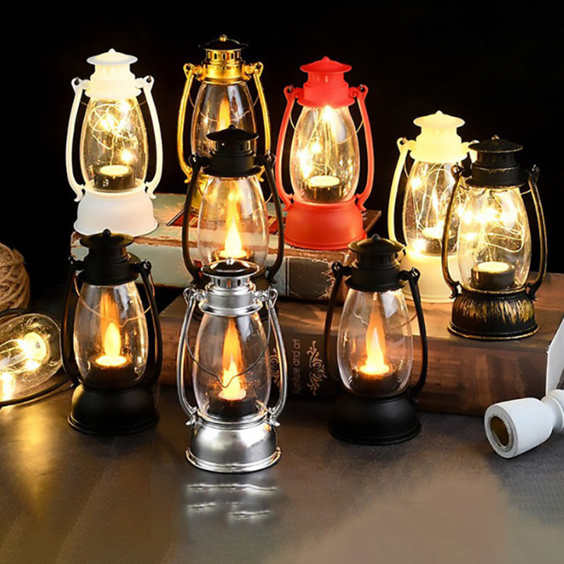 Retro Horselight LED Electronic Candle Lamp Retro Wind Lantern Simulation Portable Lamp Creative Gift Factory