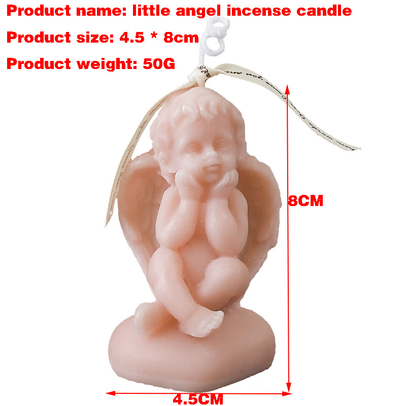 Wholesale Ins Home Decoration Birthday Gift Cute Paraffin Fragrance Little Angel Shaped Scented Candle