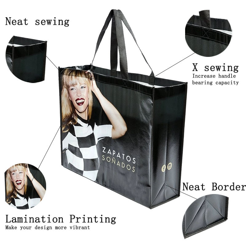 Wholesale Custom Personalized Non woven bag Promotional Reusable Cloth Supermarket Tote Bags pp laminated non woven shopping bag