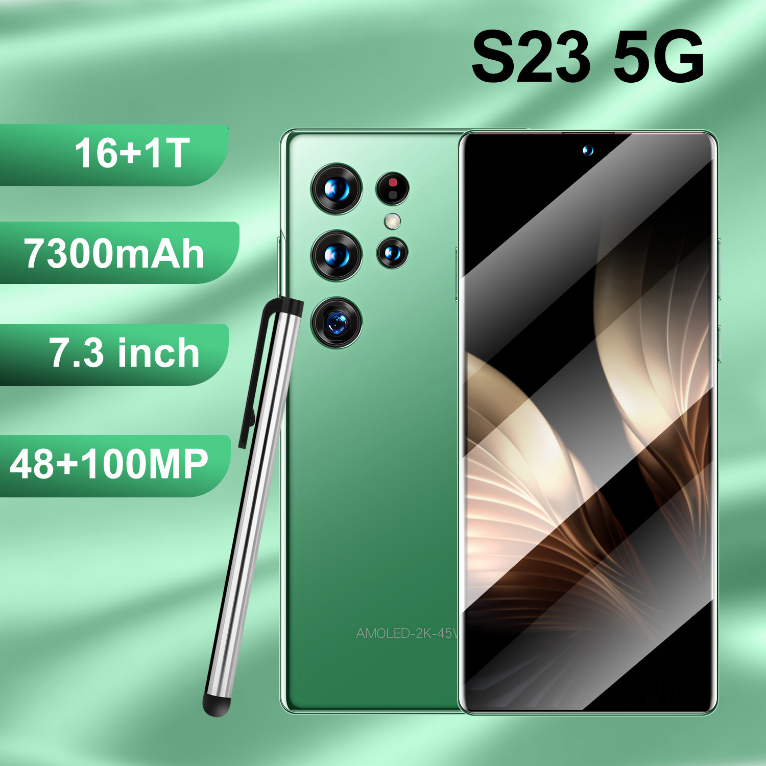 S23 Ultra Original 16gb+1tb 7.3 Inch 48mp+100mpv 3g/4g/5g High Quality Android 12 Smart Cell Phone