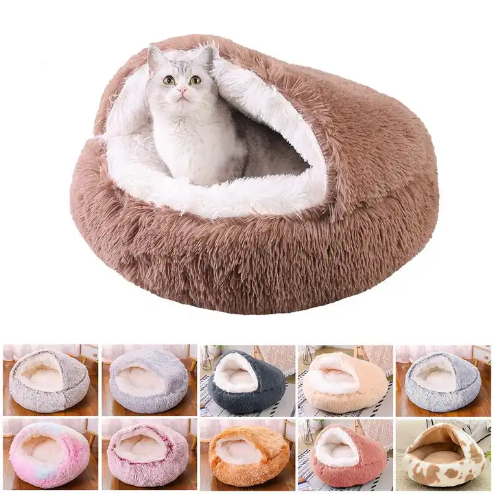 Winter Pet Plush  Cozy Cocoon Pet dog Bed Dog Bed Nook Bed Snug Cat Bed -Warm Cat Bed , Cosy Cat Bed , Luxury Cat Bed, Calming C