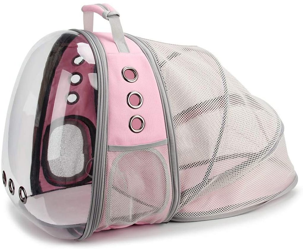 expandable transparent bubble space capsule pet carrier shoulder bag carrier plastic bag