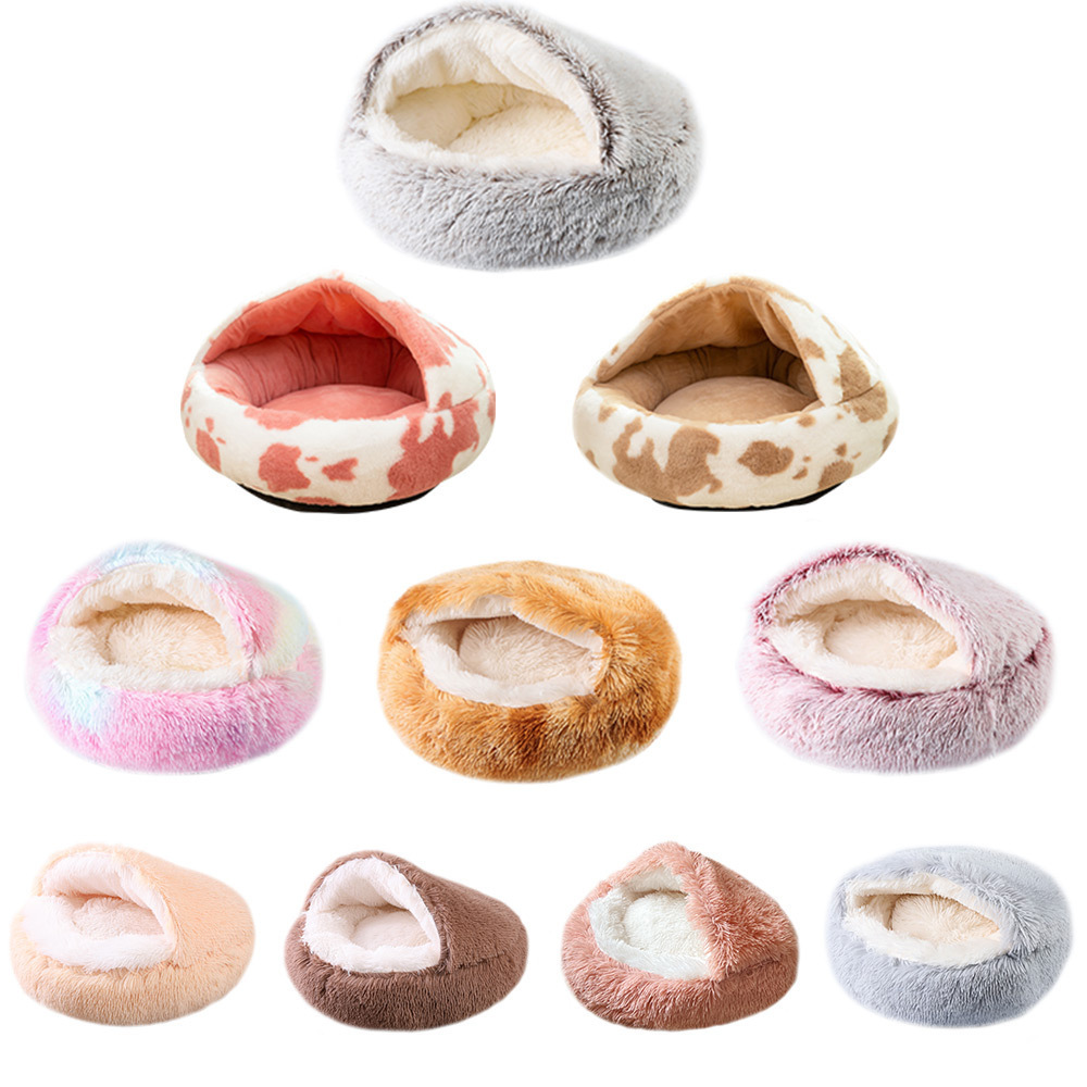 Winter Pet Plush  Cozy Cocoon Pet dog Bed Dog Bed Nook Bed Snug Cat Bed -Warm Cat Bed , Cosy Cat Bed , Luxury Cat Bed, Calming C