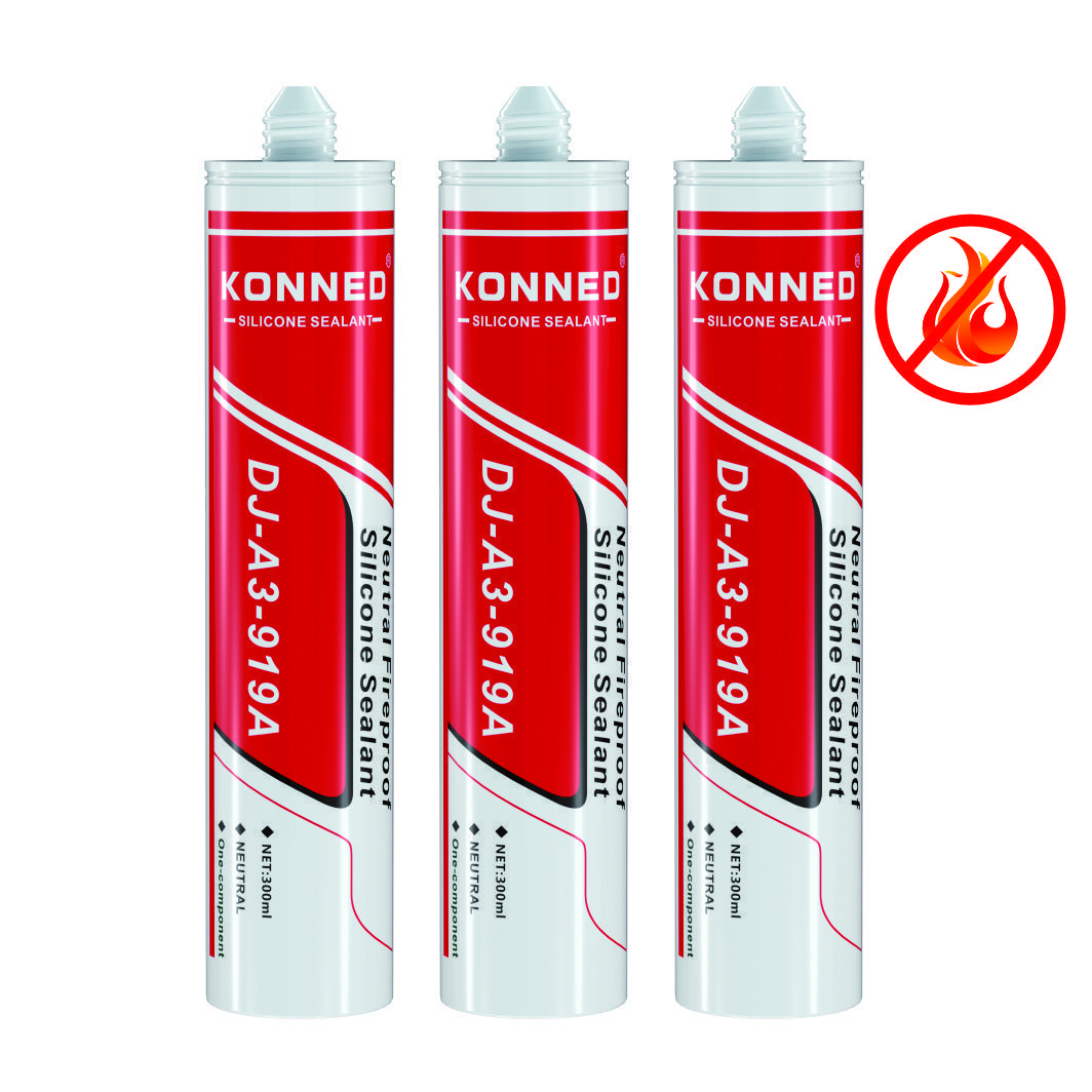 KONNED High Temperature Good Seal 590ml Fireproof Silicone Sealant