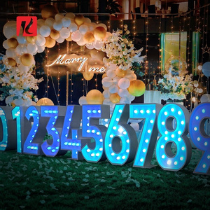 Kexian Wholesale Marquee Letters 4ft Birthday Party Decor Led Numbers Marquee Letters Light Up Bubble Light for Numbers