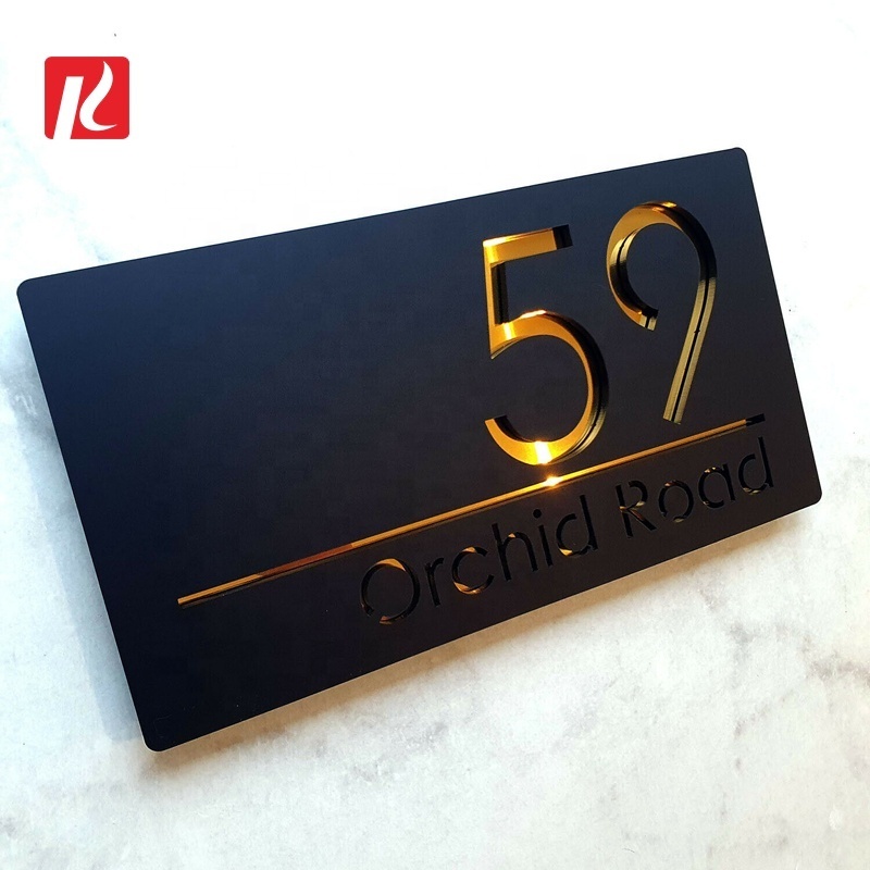 Kexian Wholesale Customized No MOQ House Number Board House Numbers Street Letters Sign Door Number Plates Address Plaques