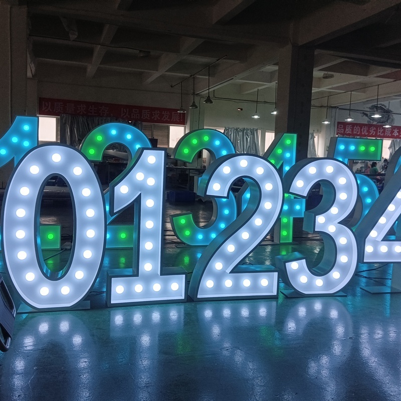 Kexian Factory Direct Happy Birthday Party Supplies Marquee Lights Numbers 4ft Giant Led Light Up Marquee Letters Numbers