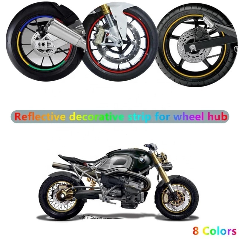 16PCS Universal Waterproof Motorcycle Wheel Rim Reflective Stickers for 17