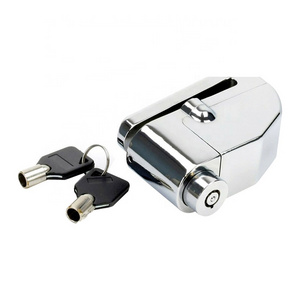 Chrome Waterproof Motorcycle Alarmed Disc Lock Anti-theft Motorbike Disc Brake Padlock With Alarm